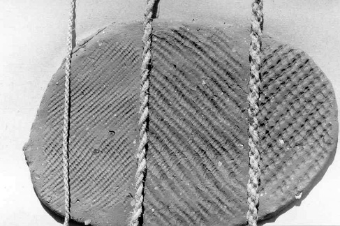 2.&nbsp;att. Ripinātās auklas faktūras. Foto: B. Dumpe